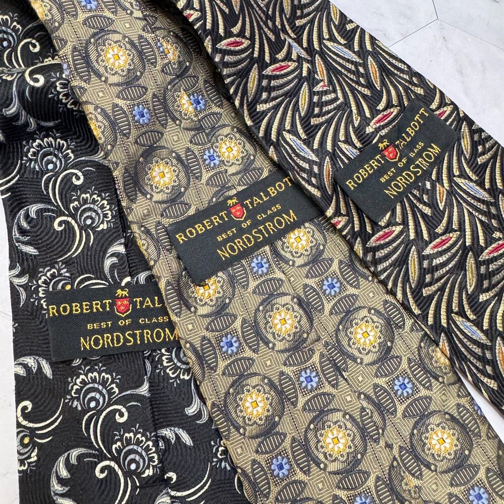 Lot of 3 Vintage Robert Talbott Ties Best of Class 100% Silk Hand Made Classic